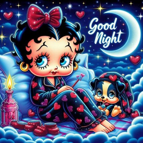 Betty Boop Good Night, Biker Betty Boop, Betty Boop Doll, Godly Women Quotes, Cheerful Quotes, Good Evening Messages, Betty Boop Classic, Betty Boop Quotes, Good Night Funny