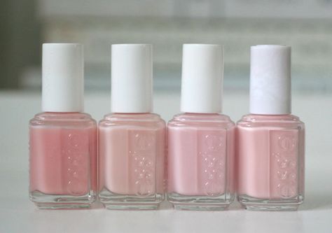 Essie Envy: Essie Sheer Pink Comparison : Mademoiselle, Vanity Fairest, Sugar Daddy & Tying the Knotie Essie Sheer, Iridescent Nail Polish, Essie Nail Colors, Mrs Always Right, Nagellack Trends, Pink Nail Polish, Essie Nail Polish, Summer Acrylic Nails, Essie Nail