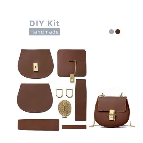 DIY Leather Bag Collection #handmade #handmadebags #handmadewithlove #handmadeisbetter #handmadeacessories Diy Bag Kit, Black Saddle Bag, Chloe Drew Bag, Diy Handmade Bags, Leather Wallet Pattern, Unique Handbag, Leather Bag Pattern, Diy Leather Bag, Sewing Kits