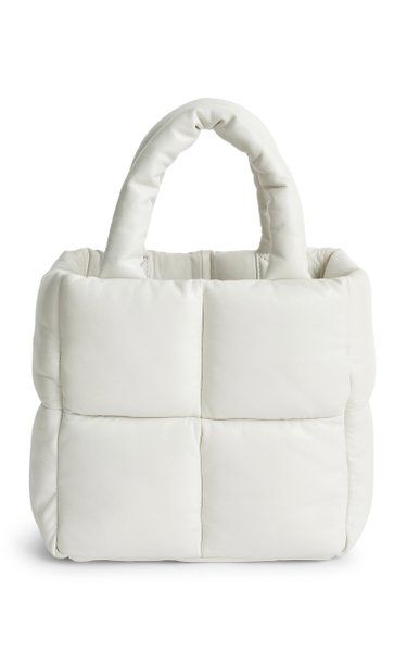 Rosanne Puffy Leather Top Handle Bag By Stand Studio | Moda Operandi Puffy Quilt, Puffy Bag, Independent Girl, Puffer Bag, Bags 2022, Cloud Bag, Pillow Bag, White Accessories, Bag Tutorial