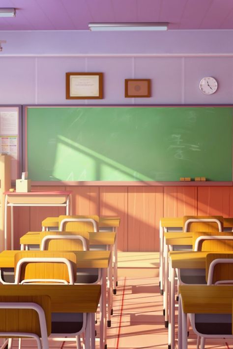 Classroom Cartoon Background, Cartoon Classroom, Background Classroom, School Social Media, Cartoon 3d, Illustration Product, 3d Background, 3d Cartoon, Cartoon Background