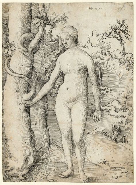 Eve And The Serpent, Hans Baldung Grien, The Colour Green, Aubrey Beardsley, Albrecht Dürer, The Serpent, German Art, Smithsonian Institution, Stained Glass Designs