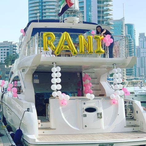 elite yachts dubai 30th Yacht Party, Yacht Birthday Party Decor, Barbie Yacht Party, Yatch Party Decorations, 18th Birthday Boat Party, 40th Birthday Yacht Party, 30th Birthday Boat Party, Yatch Party Decor Ideas, Boat Party Ideas Decoration