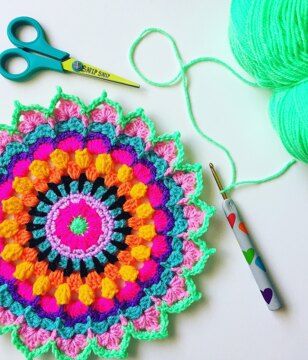 44 Diwali Craft Ideas 2020 | LoveCrafts Crochet Top Patterns For Beginners, Mandala Crochet Pattern, Free Baby Blanket Patterns, Mandala Crochet, Crochet Placemats, Crochet Mandala Pattern, Diwali Craft, Crochet Mandala, Paintbox Yarn