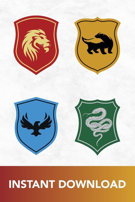 Hogwarts Printables, Hogwarts Svg, Harry Potter Houses Crests, Svg Harry Potter, Harry Potter Crest, Hogwarts Houses Crests, Harry Potter Christmas Tree, Harry Potter Hogwarts Houses, Harry Potter Printables