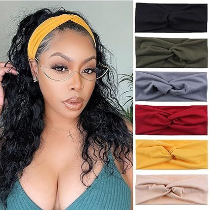 Great Material: These women's headbands are made of Nylon, which makes these boho headbands for women so soft and comfortable, breathable and never slide off!
Size: Girth 17 inch; Wide 3-4.5 inch, Length 9.4 inch can be stretched up to 13 inch; Wide headbands one size fit most.
6 Pieces Headbands: We provide 6 different colors and patterns headbands in one pack, so they can fit different hair styles. More youthful, more beautiful, more stylish than a single color. Workout Headbands, Women's Headbands, Purple Shampoo And Conditioner, Hair Stores, Workout Headband, Cheap Hair Products, Yoga Headband, Soft Headbands, Cute Headbands