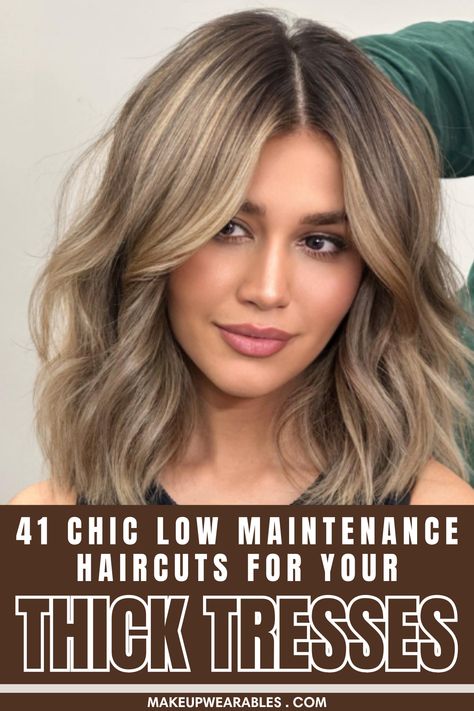 Low-Maintenance Haircuts for Thick Hair: Effortless Style Every Day Cute Women’s Haircuts, Low Maintenance Hairstyles For Thick Hair, Medium Haircuts For Thick Hair Women, Low Maintenance Thick Haircut, Womens Haircuts For Thick Hair, Medium Hair For Thick Hair, Haircut To Ask For, Best Haircuts For Thick Straight Hair, Manageable Haircuts For Women