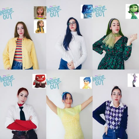 Disgust Inside Out Inspired Outfit, Inside Out Movie Outfit, Joy Inside Out Inspired Outfits, Diy Disgust Costume Inside Out, Cartoon Character Outfits Ideas, Pixar Costumes Women, Dress Up As Movie Character, Inside Out Disgust Outfit, Anger Inside Out Outfit