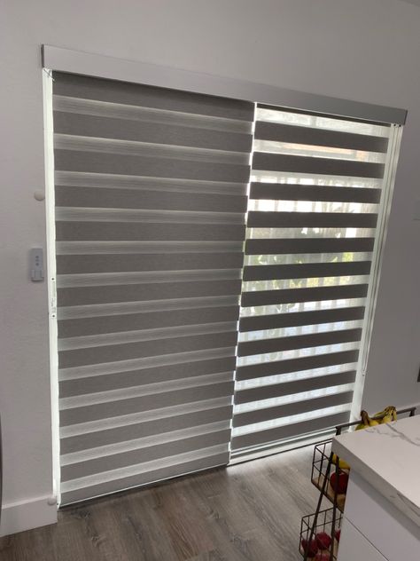 Zebra Blinds Zebra Blinds With Curtains, Zebra Blinds Living Rooms, Persiana Sheer Elegance, Blinds For Windows Living Rooms, Zebra Curtains, Zebra Shades, Zebra Blinds, Bedroom Blinds, Sliding Door Blinds