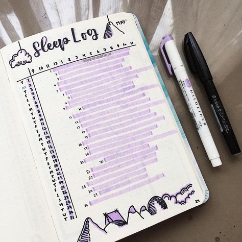 Sleep Log, May Bullet Journal, Bullet Journal Ideas Templates, School Organization Notes, Bullet Journal Writing, Sleep Tracker, Bullet Journal Lettering Ideas, Long Hours, Journal Writing