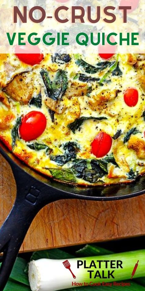 Crust Free Quiche, Quiche No Crust Recipes, Quiche Recipes Easy No Crust, Quish Recipes Easy No Crust, No Crust Quiche Recipes Easy, Ww Quiche Recipes, Quiche Recipes No Crust, No Crust Quiche Recipes, Vegetable Quiche Recipes Easy