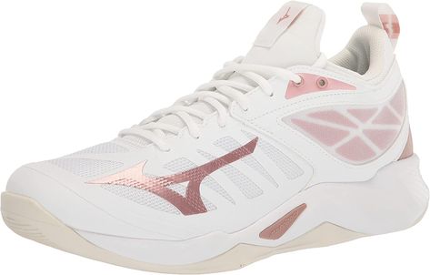 Mizuno Women's Wave Dimension Volleyball Shoe. Cute volleyball shoes! Asics Volleyball Shoes, Zapatillas Nike Basketball, Pink Basketball Shoes, Beauty Tech, Spike Shoes, Asics Women Gel, Sport Volleyball, Trendy Boots, Women Volleyball