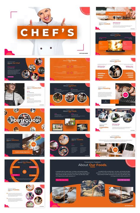 Chef's Powerpoint Template Chef Portfolio Design, Chef Portfolio, Great Presentations, Get It Now, Presentation Template, Portfolio Design, Powerpoint Presentation, Presentation Templates, Powerpoint Templates