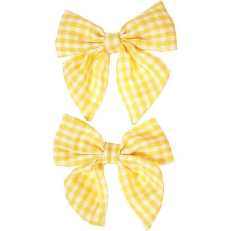 Yellow Hair Accessories, Accessories Png, Yellow Png, Hair Clip Accessories, Yellow Clothes, Yellow Gingham, Yellow Bow, Yellow Theme, Yellow Accessories