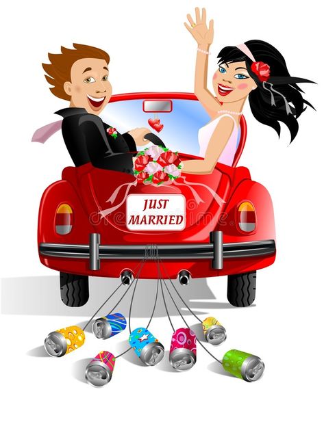 Just married. Couple in decorated old car , #Aff, #Couple, #married, #car, #decorated #ad Couple In Car, Just Married Car, Wedding Caricature, Couples Anniversary, Cartoon Car, Wedding Illustration, Car Illustration, Man Character, Car Cartoon