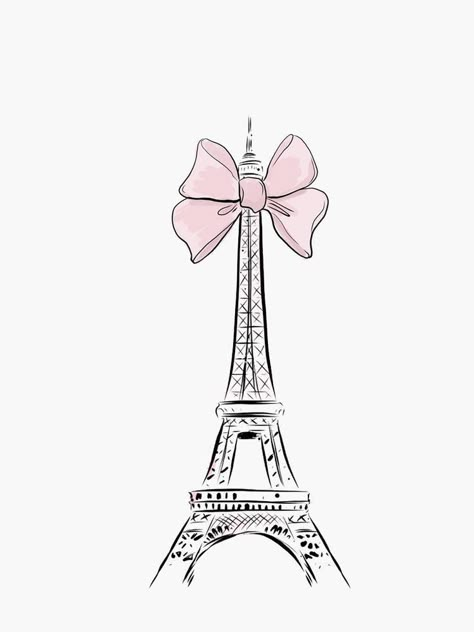 Photo Wall Collage Pink, Eiffel Tower Drawing, App Ikon, Bow Wallpaper, Paris Wallpaper, Girly Wall Art, Pink Posters, Poster Room, Pink Vibes