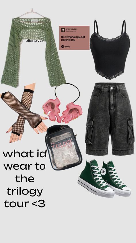 #melaniemartinezaesthetic #outfit #melaniemartinez #cuteoutfit #converse4life #converse #music #concertoutfit #concert #concertmelaniemartinez #triologytour #yippie #sigma #melanie #portalsalbum #portals Portals Outfit, Melanie Martinez, Concert Outfit, Converse, Concert, Wardrobe, Music, How To Wear, Clothes