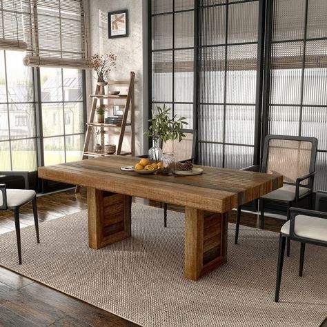 Raw Edge Dining Table, Rustic Modern Dining Table, Modern Rustic Dining Table, Reclaimed Wood Tables, Reclaimed Wood Table, Dinning Room Design, Table Bed, Wood Tables, Furniture Of America