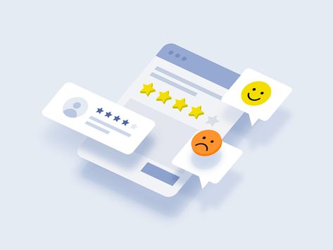 Feedback Illustration by Sergio Guba Feedback Illustration, Review Illustration, Emoji Smile, 3d Typography Design, Adobe After Effects Tutorials, Funny Emoji Faces, 3d Typography, Smart Art, Layout Inspiration