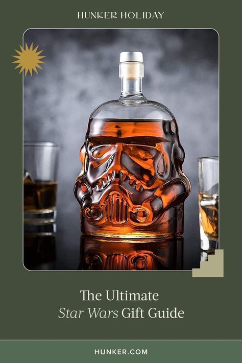 Inspired by a galaxy far, far away, these gifts will undoubtedly impress and excite the ​​Star Wars​​-obsessed person in your life. And if you're the franchise aficionado yourself, consider this your ultimate wishlist. #hunkerhome #starwars #starwarsgiftideas #giftideas #christmasgiftideas Whiskey Flask, Whiskey Decanter Set, Whiskey Decanter, Decanter Set, Wine Brands, Storm Trooper, Star Wars Gifts, Wine Decanter, Glass Set