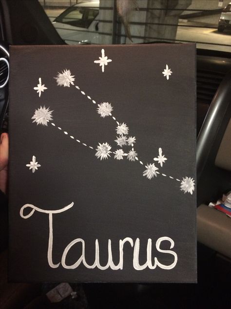 Taurus Canvas Painting, Taurus Painting Ideas On Canvas, Taurus Painting Ideas, Taurus Painting, Taurus Constellation, Sketches Doodles, Art Sketches Doodles, Creative Stuff, Taurus Zodiac