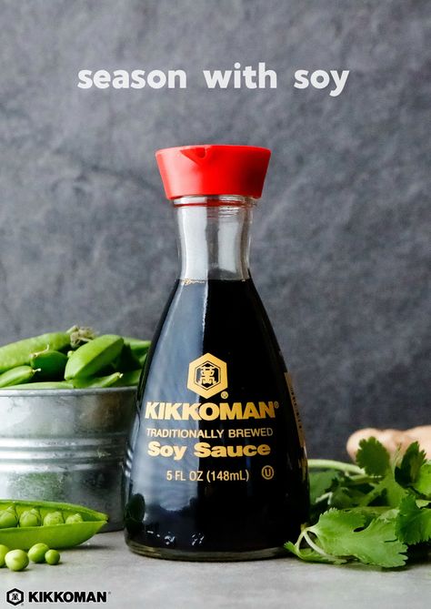 Traditionally brewed Kikkoman® Soy Sauce adds the right amount of umami flavor to nearly any dish, whether Asian-inspired or traditional American. A mainstay since the 1600s, this ancient yet contemporary seasoning has become an essential ingredient in the American kitchen. Find your perfect Kikkoman® Soy Sauce match, from Gluten-Free to Less Sodium, Organic, Tamari, and Gluten-Free Sweet Soy Sauce for Rice at KikkomanUSA.com. Discover recipe inspiration there, too! #Kikkoman Soy Sauce Photography, Sweet Soy Sauce, Bottle Shoot, Sauce For Rice, Gluten Free Soy Sauce, Soya Sauce, American Kitchen, Gluten Free Sweet, Food Photography Inspiration