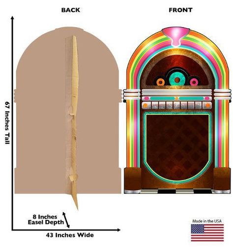 50s Theme Parties, Cardboard Standup, Sock Hop, Juke Box, Poodle Skirt, Cardboard Cutouts, Cardboard Cutout, Rock N’roll, Retro Theme