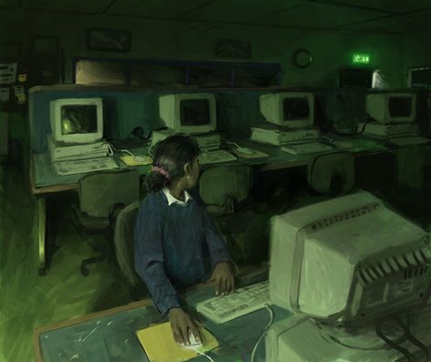 Computer Room, Arte Inspo, Ap Art, Horror Art, Pretty Art, Love Art, Art Boards, Comic Art, Art Style