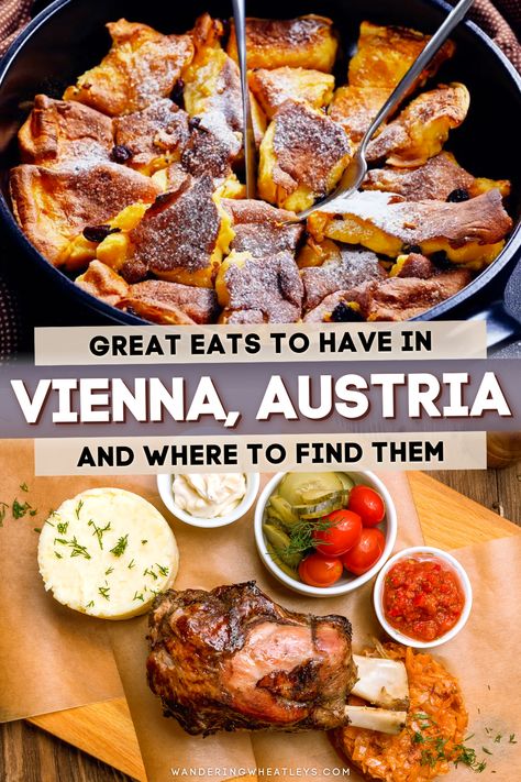 Austrian Food in Vienna: What & Where to Eat in Austria’s Food Capital | food in Austria | what to eat in Vienna | what to eat in Austria | Austrian cuisine | places to eat in Vienna | Austria travel | Vienna travel | Vienna restaurants | Vienna food | things to eat in Vienna | Austrian dishes | Viennese food | where to eat in Vienna | best Austrian food | dishes in Austria | food to try in Vienna | desserts in Austria | restaurants in Vienna | Austria dinner ideas | #Vienna #food #Austria Austria Restaurants, Austria Food, Vienna Restaurant, Travel Vienna, Vienna Food, Vienna Austria Travel, Austrian Food, Austrian Cuisine, Food To Try