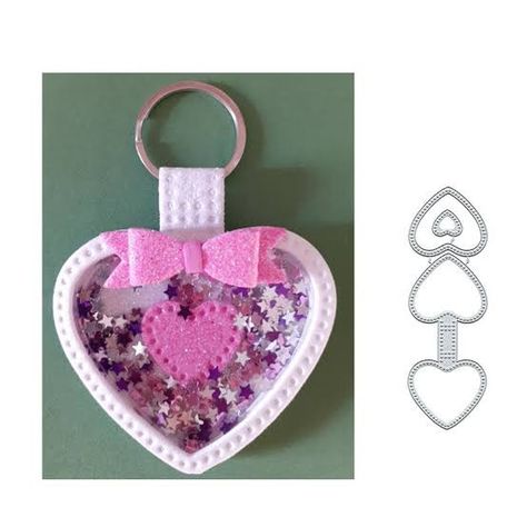 Diy Card Making, Keychain Metal, Car Hangers, Photo Keychain, Heart Keychain, Shaker Cards, Stencil Template, Diy Keychain, Foam Crafts