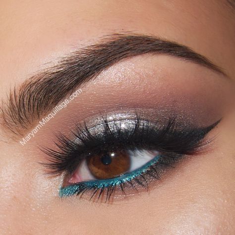 Turquoise Eyeshadow, Teal Makeup, Eye Base, Eye Makeup Pictures, Mineral Eyeshadow, Cosmetic Glitter, Hoco Makeup, Spring Makeup, Spring Beauty