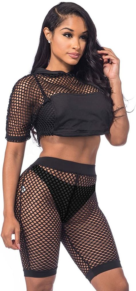 Fishnet Crop Tops, Mesh Cover Up, Leotard Tops, Women Swimwear, Summer Bikinis, Jumpsuit Shorts Rompers, One Piece Suit, Short Jumpsuit, Black Jumpsuit