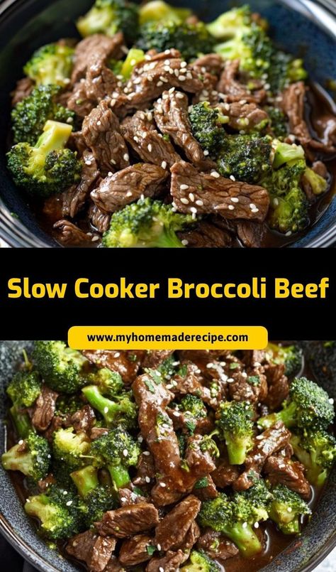 This Slow Cooker Broccoli Beef is a flavorful dish that’s easy to prepare! Tender beef and fresh broccoli simmered in a savory sauce make for a delicious dinner. Tender Stew Meat, Slow Cooker Beef And Broccoli, Easy Crockpot Soup, Beef And Broccoli Recipe, Balsamic Chicken Recipes, Slow Cooker Broccoli, Easy Vegetarian Dinner, Sheet Pan Dinners Recipes, Beef And Broccoli