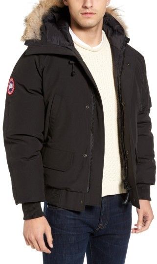 Men's Canada Goose 'Chilliwack' Down Bomber Jacket With Genuine Coyote Trim Canada Goose Marlow Parka, Canada Goose Chilliwack Men, Canada Goose Chilliwack, Canada Goose Jacket, Canada Goose Gabriola Parka, Canada Goose Shelburne Parka, Canada Goose Mens, Coyote Fur, Duck Down