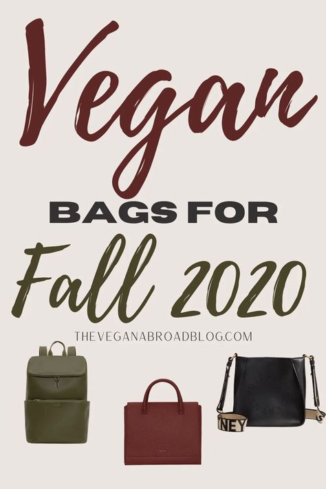 Are you searching for the perfect vegan bag for fall 2020? This list of vegan bags includes vegan tote bags, vegan backpacks, vegan crossbody bags, and more! #veganhandbags #luxuryveganhandbags #luxuryveganhandbags #angelaroi #veganpurses #veganbags Chic Backpack, Vegan Bag, Vegan Leather Backpack, Vegan Purses, Cruelty Free Products, Vegan Travel, Vegan Handbags, Vintage Backpacks, Vegan Leather Tote