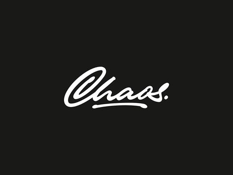 Chaos. Lettering by Ste Bradbury Handlettered Logo, Handwritten Logo Design, Handwritten Logo, Text Logo Design, Typo Logo, Word Mark Logo, Design Your Own Logo, Design Rules, Script Lettering