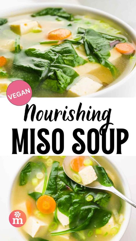 Miso Soup Recipe Vegetarian, Vegan Sick Soup, Vegetable Miso Soup, Miso Soup No Tofu, Miso Soup Variations, Miso Cabbage Soup, Simple Miso Soup Recipe, Miso Soup Recipe With Miso Paste, Tofu Miso Soup Recipe