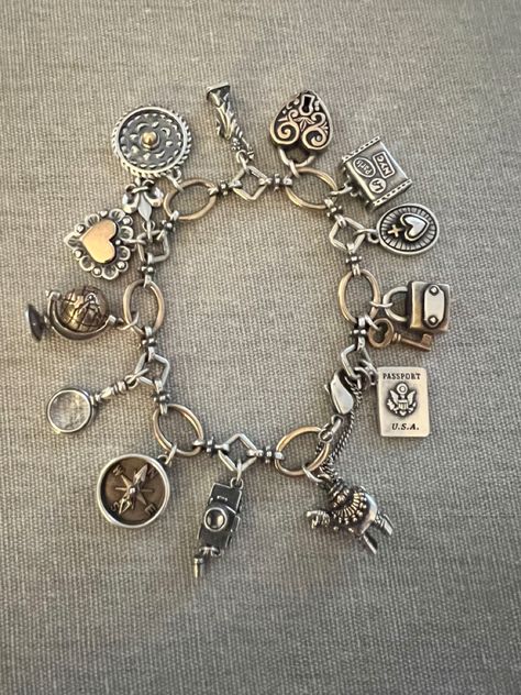 James Avery Charm, James Avery Charm Bracelet, Travel Bracelet, Bracelets Bead, James Avery Charms, Handmade Charm Bracelets, Mixed Metal Jewelry, Diy Charm Bracelet, Jewelry Accessories Ideas