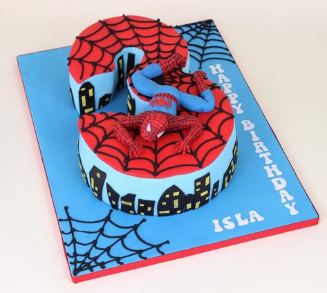 Spiderman Cake for 3 Year old boy - Google Search Spiderman Cake Number 3, Number Cake Spidey, Spiderman Cake 3rd Birthday, Number 3 Spiderman Cake, Spiderman Bday Cake, Spider Man Number Cake, Number 3 Cake For Boys, Spiderman Number Cake, Number 3 Cake