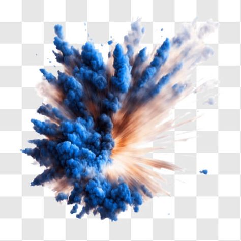 'This image depicts an explosive release of blue and white powder, likely as a result of a chemical reaction. It conveys a visually striking representation of a scientific experiment or research project, with the potential presence of smoke, dust, or particles. Scientific Experiment, Chemical Reaction, Chemical Reactions, Research Projects, Blue And White, Blue, White