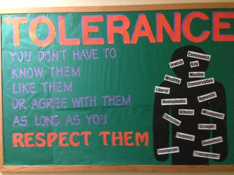 Social Justice Bulletin Board Tolerance Day Ideas, Tolerance Day, Diversity Bulletin Board, Residence Life Bulletin Boards, Ra Programming, Ra Inspiration, Resident Assistant Bulletin Boards, High School Bulletin Boards, College Bulletin Boards