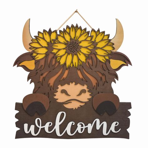 PRICES MAY VARY. 【Package Contents】: You will receive 1 piece of bull head shape welcome sign, size is about 12 x 10 inches/30 x 25 cm; our front porch decoration is the right size to support you to decorate the door without taking too much space, it comes with a rope, you just need to hang it where you want to decorate. 【Quality Material】: These welcome wood signs are made of high quality boxwood material, even and durable, no cracking, no rotting, light weight, easy to decorate, no fading, qua Welcome Signs For Front Porch, Signs For Front Porch, Welcome Sign Hanging, Sign Decorations, Welcome Wood Sign, Outdoor Welcome Sign, Home Ornaments, Bull Head, Cow Head