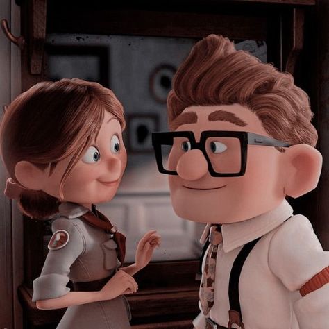 movie: up / characters: carl & ellie Up Carl Y Ellie, Disney Sheet Music, Up Carl And Ellie, Carl Fredricksen, Cupid Tattoo, Carl And Ellie, Up Characters, Up Pixar, Up The Movie