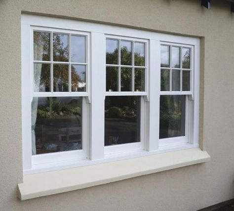 Upvc Sash Windows, Double Glazed Sash Windows, Cottage Windows, Farmhouse Windows, Upvc Windows, Wooden Windows, Modern Windows, Windows Exterior, Sash Windows