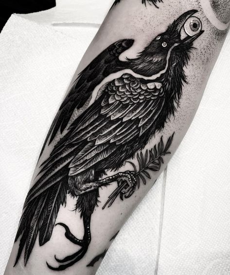 Crow Tattoo Design, Line Tattoo Ideas, Crow Tattoo, Raven Tattoo, Eagle Tattoos, Gothic Tattoo, Line Tattoo, Next Tattoo, Dark Tattoo