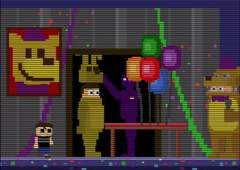 A sighting of the Purple Guy in a mini game from Five Nights at Freddy's 4. #FNAF4 Fnaf Story, Fnaf 4, Animatronic Fnaf, Fnaf Wallpapers, Cute Headers, Creative Games, Sister Location, William Afton, Purple Guy