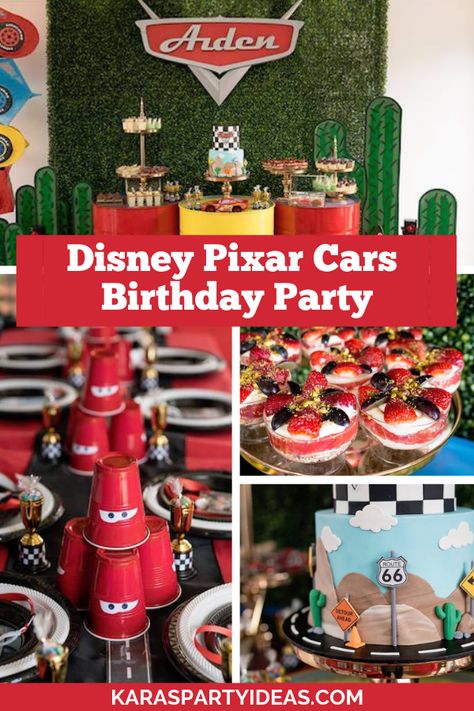 Race Car Cake Diy, Cars Movie Party, Disney Pixar Cars Birthday Party, Pixar Cars Birthday Party, Birthday Party Ideas Decoration, Party Ideas Decoration, Cars Birthday Party Ideas, Pixar Cars Birthday, Cars Birthday Party Decorations