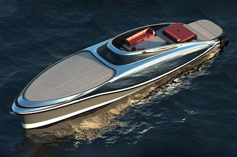 Stylishly Chic Speed Boats : Embryon speed boat Hydrogen Fuel, Cruise Boat, Speed Boat, Honeycomb Design, Yacht Design, Yanko Design, Boat Design, Calm Water, Open Water