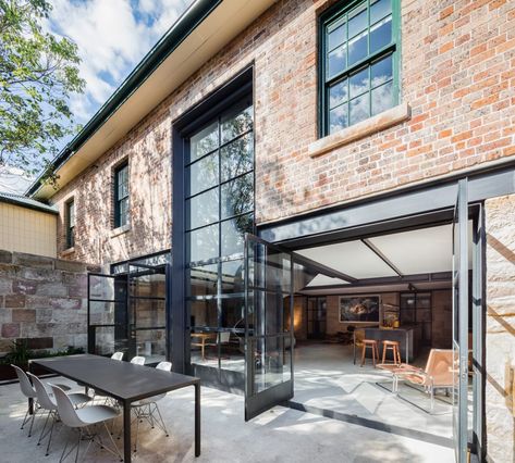 The Paddington House by Pohio Adams Architects - Fisher & Paykel Series Exposed Steel Beam, Paddington House, Burnished Concrete, Steel Staircase, Georgian Terrace, Steel Beam, Gable House, Fisher Paykel, Urban Aesthetic