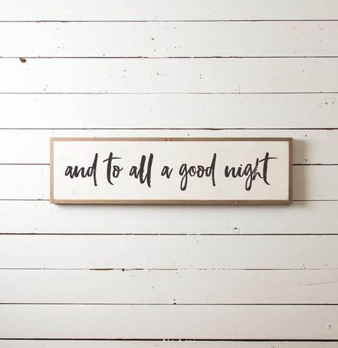 To All a Good Night Romantic Christmas Wall Sign for the Bedroom, Christmas Sign, Christmas Bedroom Sign, Fixer Upper Christmas Sign Good Night Christmas, Fixer Upper Christmas, Painted Porch, Bedroom Christmas, Night Christmas, Romantic Christmas, Over The Bed, Bedroom Signs, Christmas Bedroom